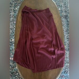 Old Navy Deep Burgundy Smocked Waist Skirt